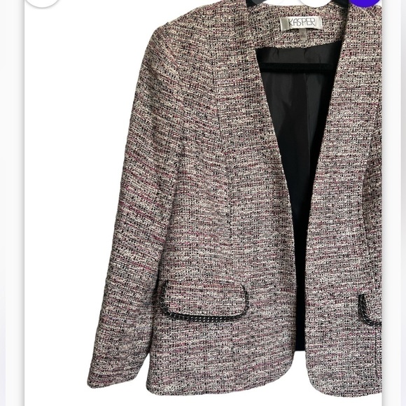 Kasper Multi Color Tweed Jacket - Picture 3 of 8